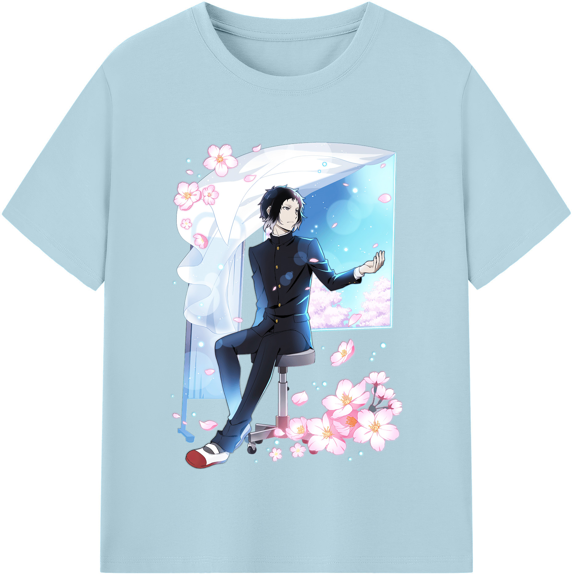 （画像用） 文豪ストレイドッグス Bungo Stray Dogs 綿100％半袖Tシャツ（フロントプリント）